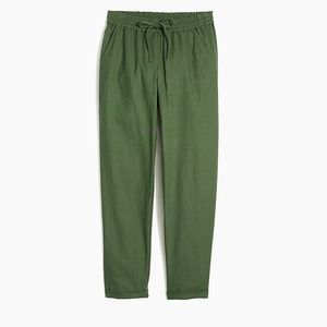 Green Linen Cotton Blend J. Crew Pants